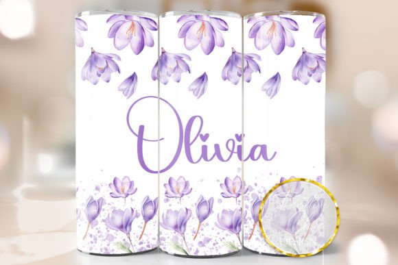 Download Personalized Flowers Tumbler Design PNG - Tumbler design Collection