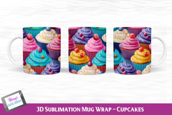 Download 3D Cupcake Mug | 3D Mug Sublimation - Premium Resources