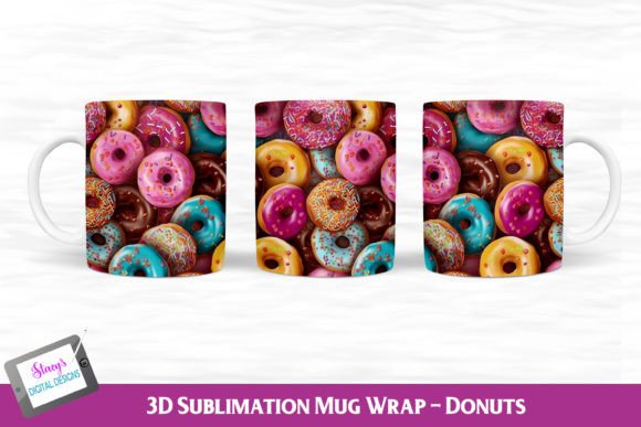 Download 3D Donut Mug | 3D Mug Sublimation - Premium Bundle