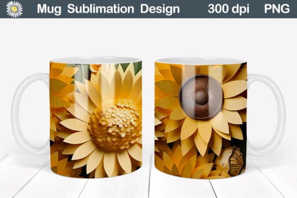Download 3D Mug Flowers | 3D Mug Sublimation - Premium Resources