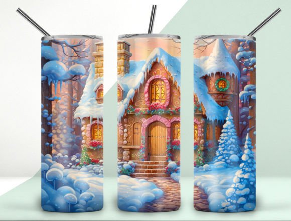 Download House Christmas Tumbler Design 20oz Png - Premium Resources