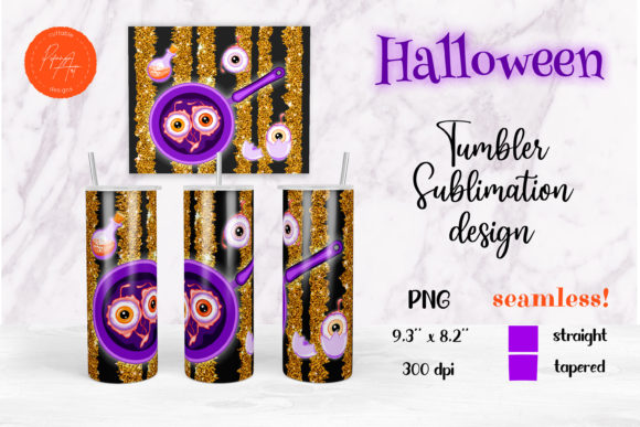 Download Halloween Tumbler Design with Eyeballs - Tumbler design Collection