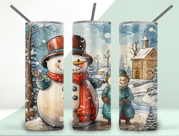 Download Snowman Christmas Tumbler Design 20oz - Tumbler design Collection