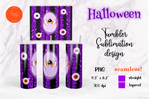 Download Halloween Tumbler Design with Eyeballs - Tumbler design Collection