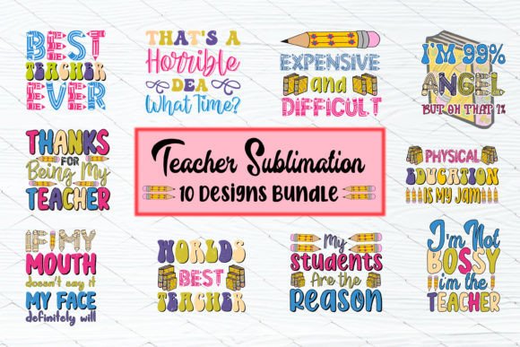Download Teacher Sublimation Tshirt Design Bundle - Sublimation tshirt Collection